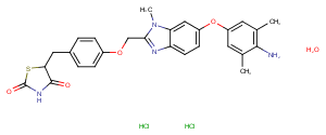 Efatutazone dihydrochloride monohydrate图片