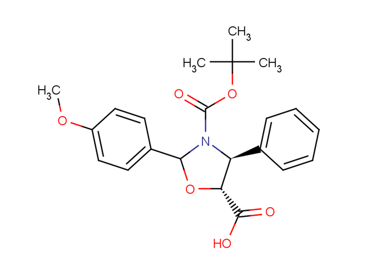 (4S,5R)-3-tert-butoxycarbony-2-(4-anisy)-4-phenyl-5-oxazolidinecarboxylic acidͼƬ