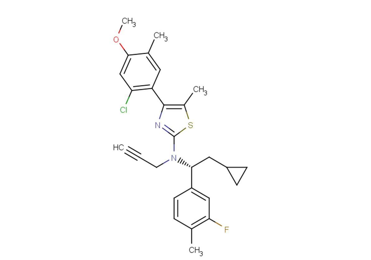 4-(2-chloro-4-methoxy-5-methylphenyl)-N-[(1A)-2-cyclopropyl-1-(3-fluoro-4-methylphenyl)ethyl]-5-methyl-N-(2-propyn-1-yl)-2-thiazolamineͼƬ