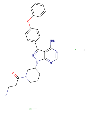 3-amino-1-[(3R)-3-[4-amino-3-(4-phenoxyphenyl)-1H-pyrazolo[3,4-d]pyrimidin-1-yl]piperidin-1-yl]propan-1-one dihydrochlorideͼƬ