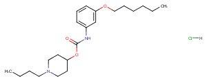 Carbamic acid,(3-(hexyloxy)phenyl)-,1-butyl-4-piperidinyl ester,monohydrochloride(9CI)ͼƬ