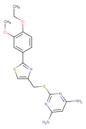 2-({[2-(4-ethoxy-3-methoxyphenyl)-1,3-thiazol-4-yl]methyl}sulfanyl)pyrimidine-4,6-diamineͼƬ