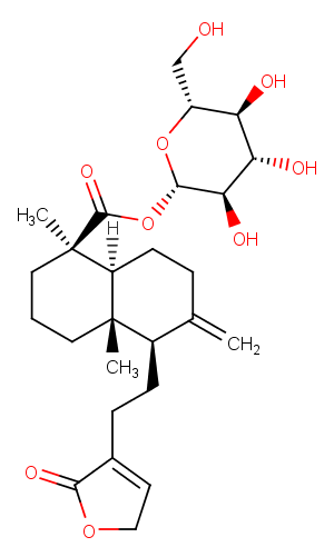 19-[(beta-D-glucopyranosyl)oxy]-19-oxo-ent-labda-8(17),13-dien-16,15-olideͼƬ