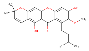 9-Hydroxycalabaxanthone图片