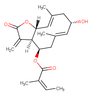 2alpha-Hydroxyeupatolide 8-O-angelate图片