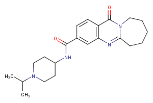 12-oxo-N-[1-(propan-2-yl)piperidin-4-yl]-6H,7H,8H,9H,10H,12H-azepino[2,1-b]quinazoline-3-carboxamideͼƬ