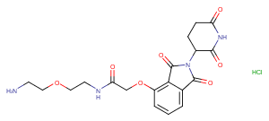 Thalidomide-O-amido-PEG-C2-NH2 hydrochlorideͼƬ