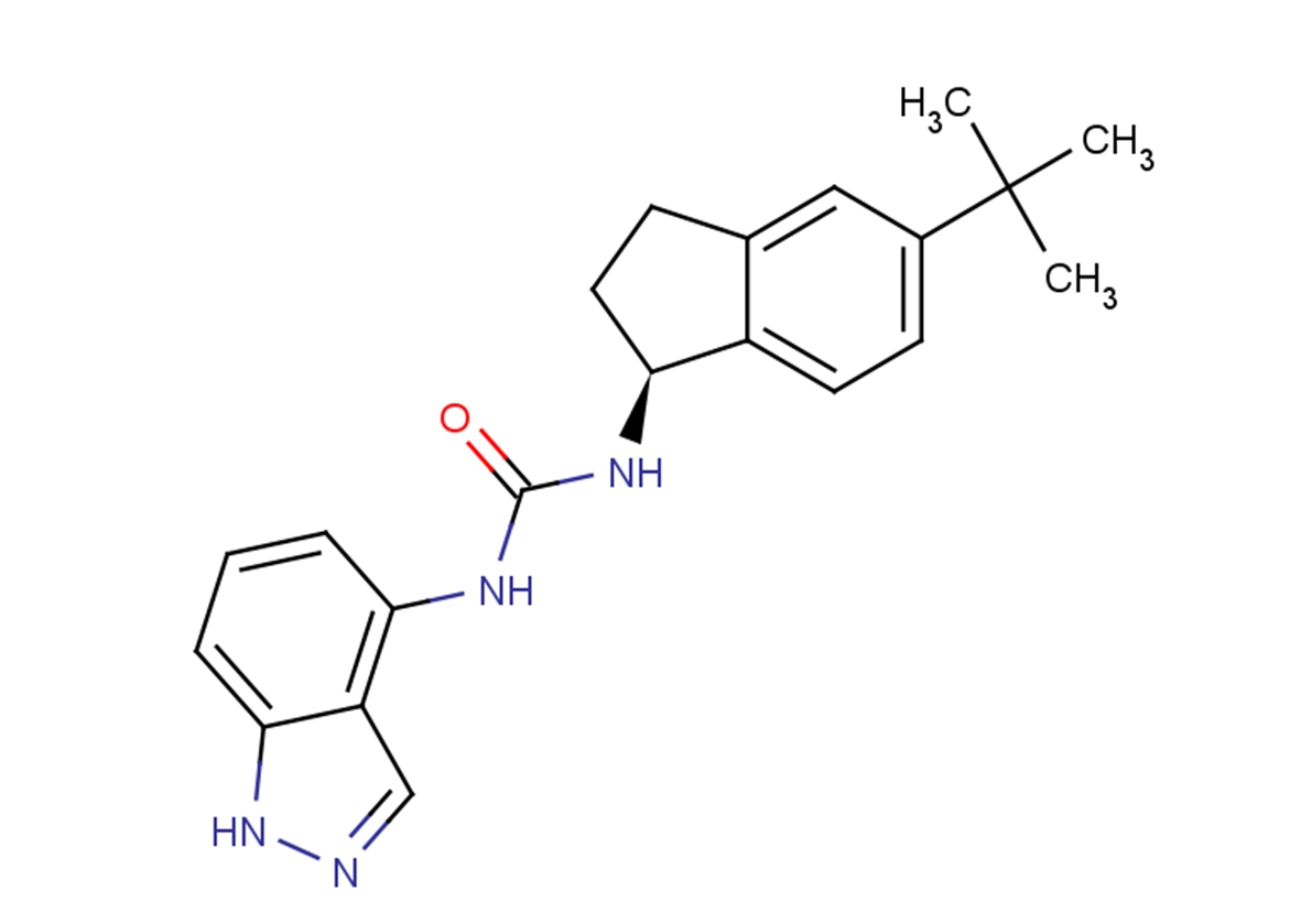 N-[(1S)-5-tert-butyl-2,3-dihydro-1H-inden-1-yl]-N'-1H-indazol-4-ylurea图片