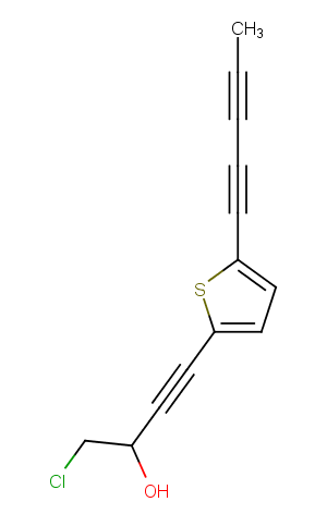 2-(4-Chloro-3-hydroxy-1-butynyl-5-(1,3-pentadiynyl)thiopheneͼƬ