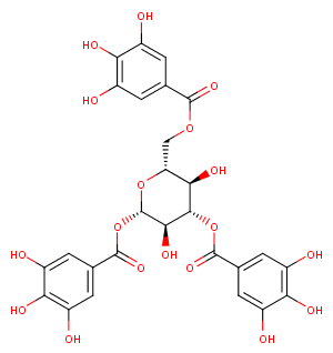 1,3,6-Tri-O-galloyl-beta-D-glucose图片