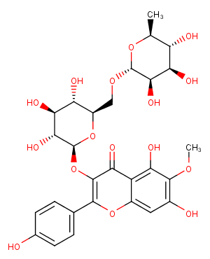 6-Methoxykaempferol 3-O-Rutinoside图片