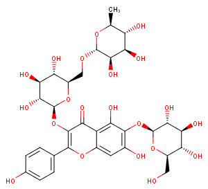 6-Hydroxykaempferol 3-Rutinoside-6-glucoside图片