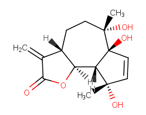 1alpha,4beta,10beta-Trihydroxyguaia-2,11(13)-dien-12,6alpha-olideͼƬ