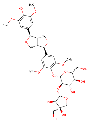 (-)-Syringaresnol-4-O--D-apiofuranosyl-(12)--D-glucopyranosideͼƬ