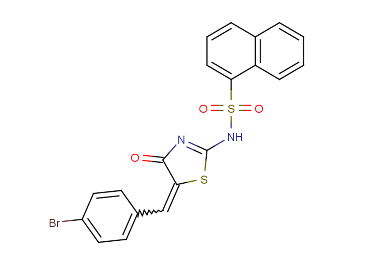 N-[5-[(4-Bromophenyl)methylene]-4,5-dihydro-4-oxo-2-thiazolyl]-1-naphthalenesulfonamide图片