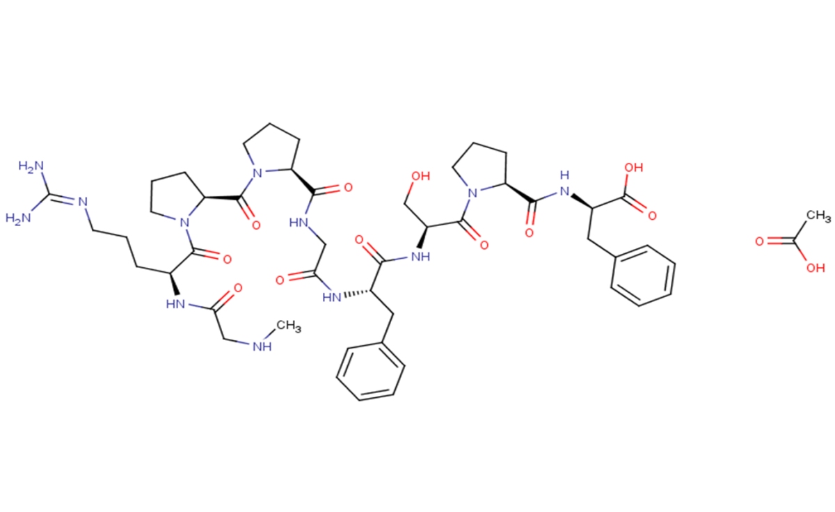 Sar-[D-Phe8]-des-Arg9-Bradykinin acetate图片