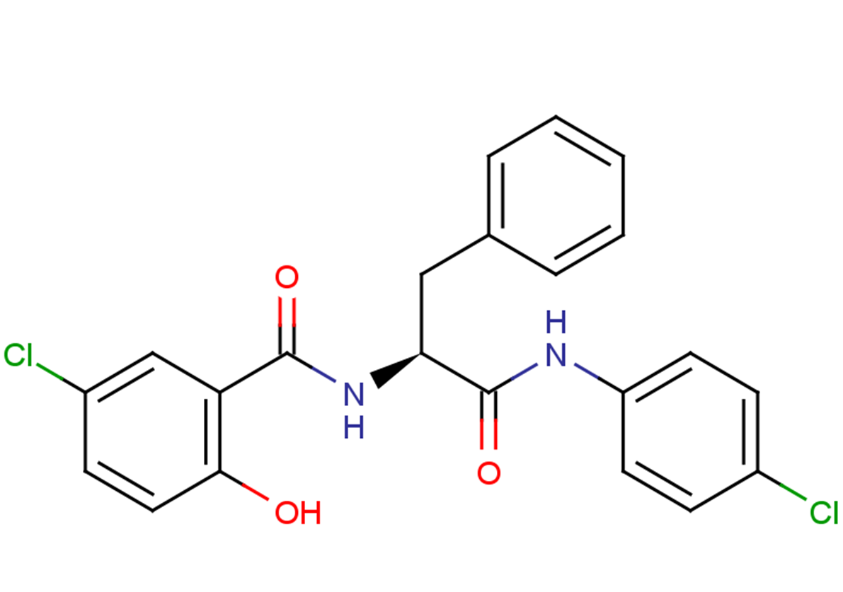 (S)-5-chloro-N-(1-((4-chlorophenyl)amino)-1-oxo-3-phenylpropan-2-yl)-2-hydroxybenzamideͼƬ