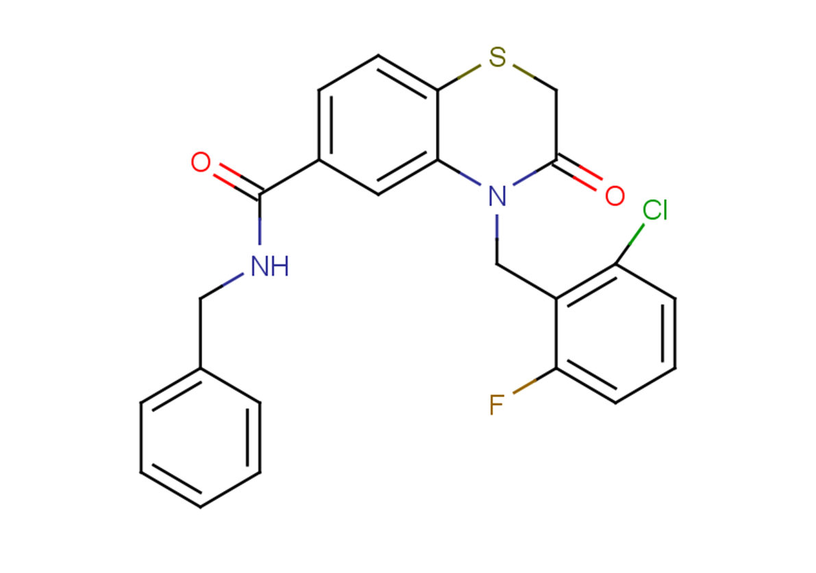 2H-1,4-Benzothiazine-6-carboxamide,4-[(2-chloro-6-fluorophenyl)methyl]-3,4-dihydro-3-oxo-N-(phenylmethyl)-ͼƬ