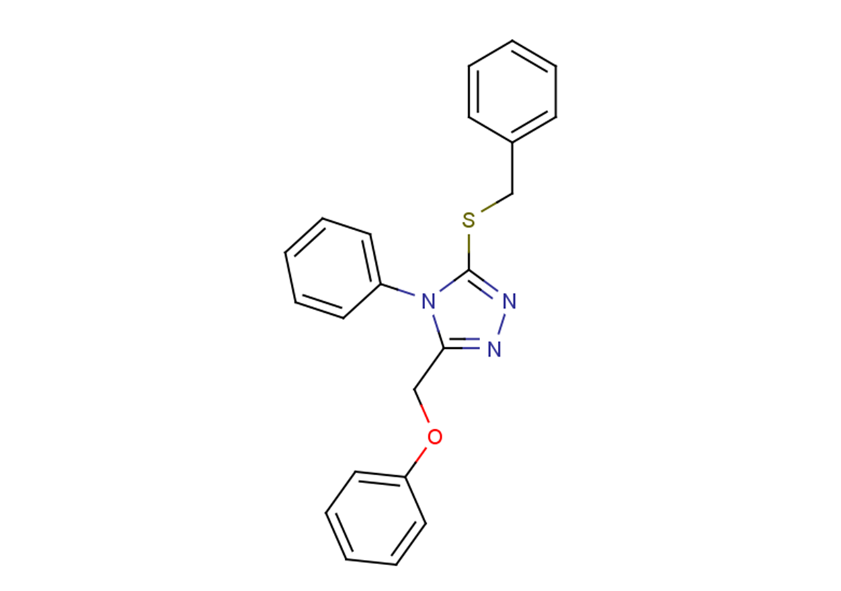 4H-1,2,4-Triazole,3-(phenoxymethyl)-4-phenyl-5-[(phenylmethyl)thio]-ͼƬ