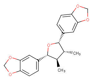 rel-(8R,8'R)-Dimethyl-(7S,7'R)-bis(3,4-methylenedioxyphenyl)tetrahydro-furan图片