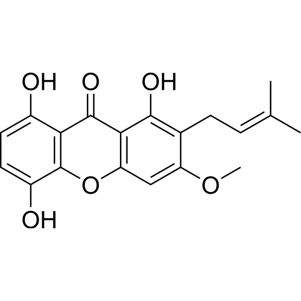 1,5,8-Trihydroxy-3-methoxy-2-prenylxanthoneͼƬ