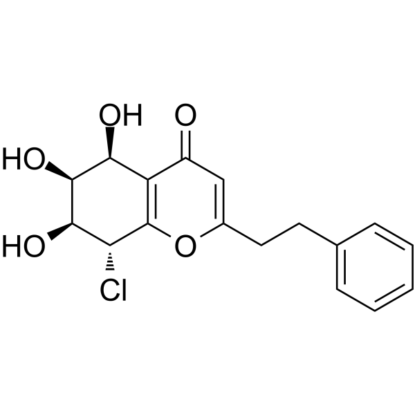 8-Chloro-2-(2-phenylethyl)-5,6,7-trihydroxy-5,6,7,8-tetrahydrochromoneͼƬ