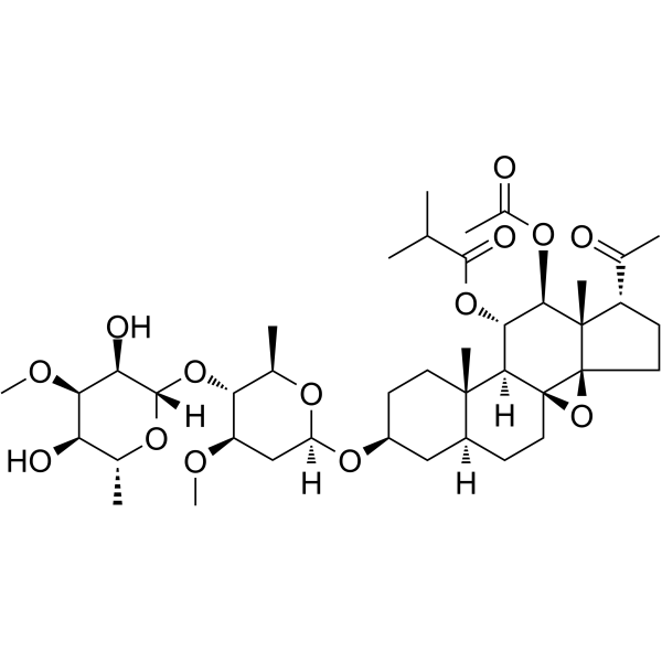 3-O-beta-Allopyranosyl-(1->4)-beta-oleandropyranosyl-11-O-isobutyryl-12-O-acetyltenacigenin BͼƬ