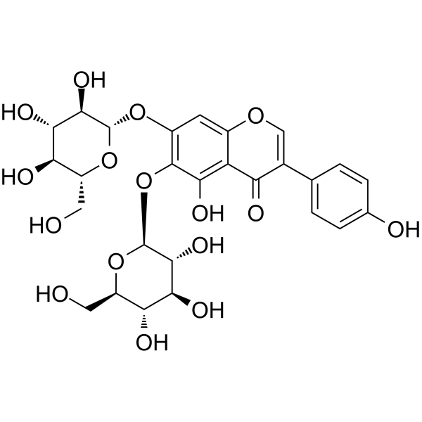 5,6,7,40-Tetrahydroxyisoflavone-6,7-di-o-b-D-glucopyranosideͼƬ