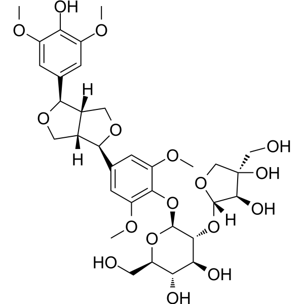 (-)-Syringaresnol-4-O--D-apiofuranosyl-(12)--D-glucopyranosideͼƬ