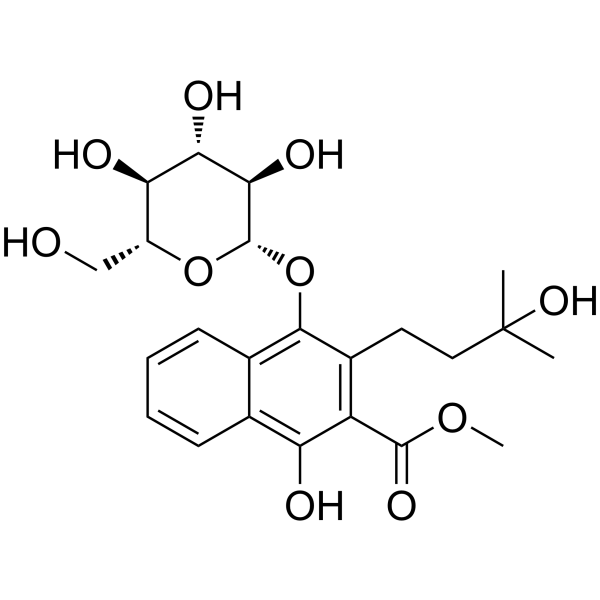 2-Naphthalenecarboxylic acid,4-(D-glucopyranosyloxy)-1-hydroxy-3-(3-hydroxy-3-methylbutyl)-,methyl esterͼƬ