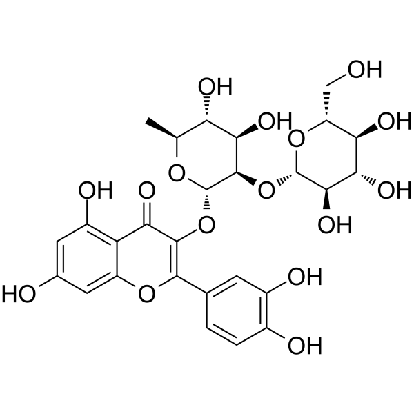 Quercetin-3-O-D-glucosyl]-(1-2)-L-rhamnoside图片