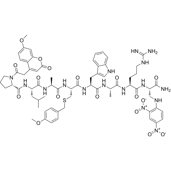 Mca-Pro-Leu-Ala-Cys(Mob)-Trp-Ala-Arg-Dap(Dnp)-NH2ͼƬ