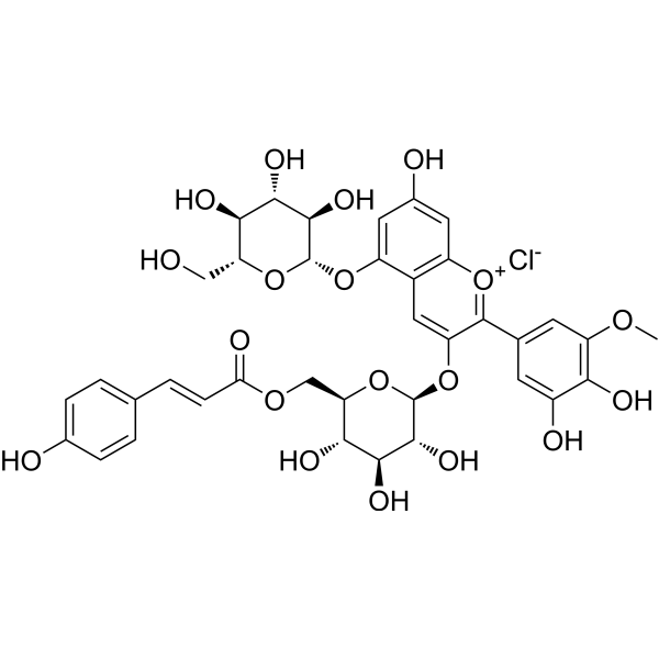 Petunidin-3-O-(6-O-p-coumaryl)-5-O-diglucoside图片