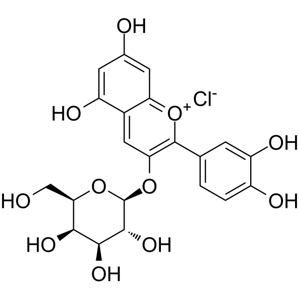 Cyanidin-3-O-galactoside chloride图片