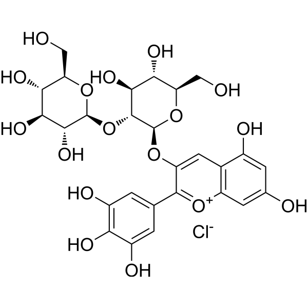 Delphinidin 3-diglucoside图片