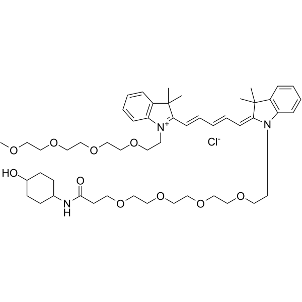 N-(m-PEG4)-N'-(4-Hydroxycyclohexyl-1-amido-PEG4)-Cy5ͼƬ