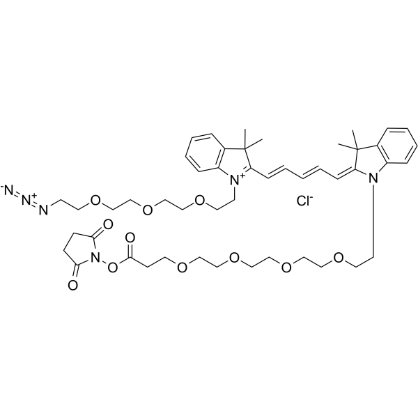 N-(Azide-PEG3)-N'-(PEG4-NHS ester)-Cy5ͼƬ