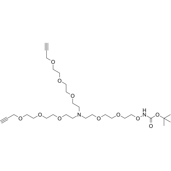 N-(t-Boc-Aminooxy-PEG2)-N-bis(PEG3-propargyl)ͼƬ