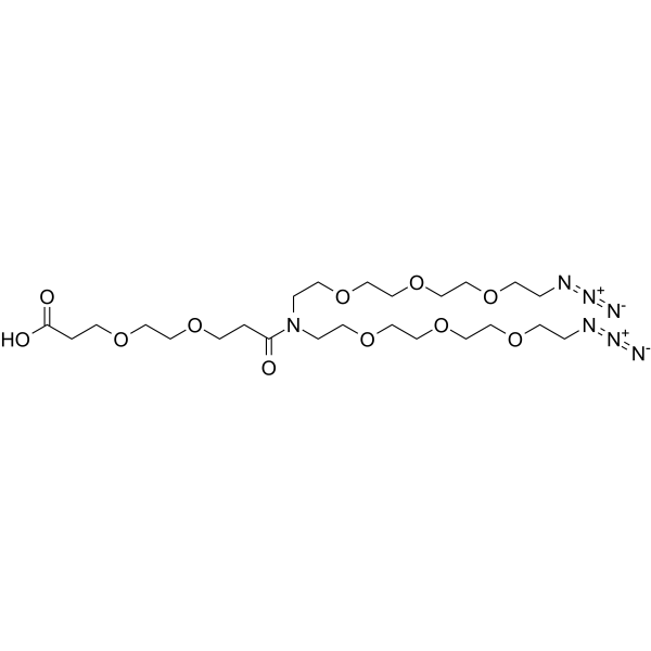 N-(Acid-PEG2)-N-bis(PEG3-azide)ͼƬ