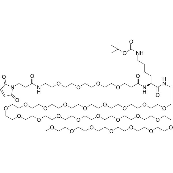 Mal-PEG4-Lys(t-Boc)-NH-m-PEG24图片