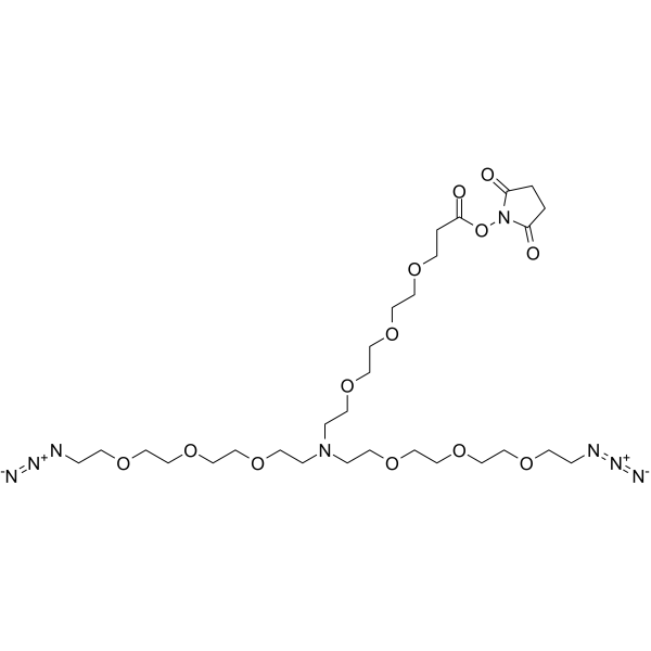 N-(NHS-PEG3)-N-bis(PEG3-azide)图片