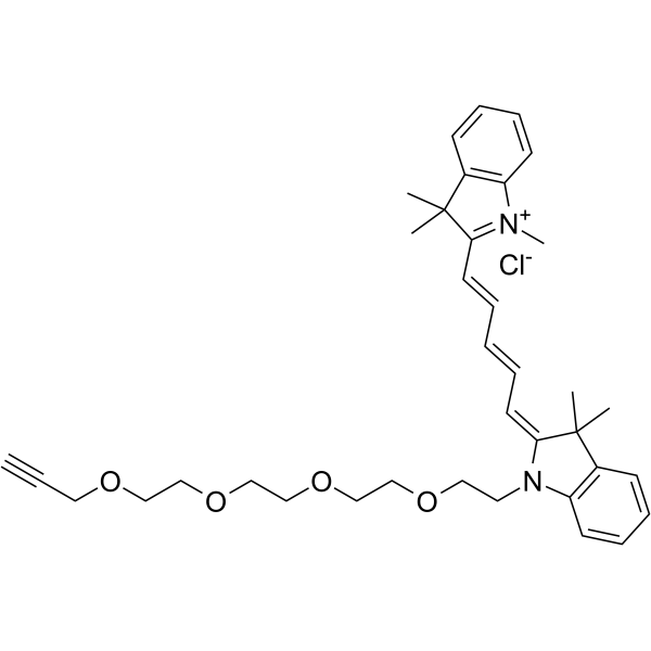 N-methyl-N'-(propargyl-PEG4)-Cy5ͼƬ