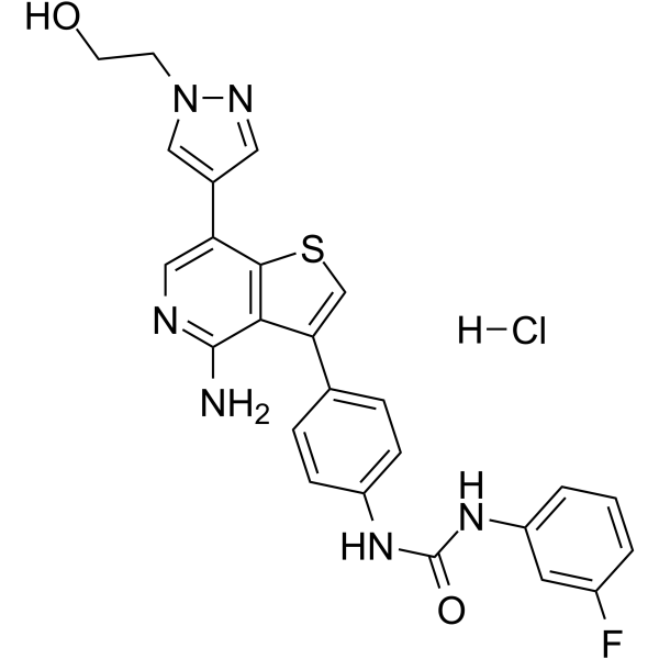 Ilorasertib hydrochloride图片