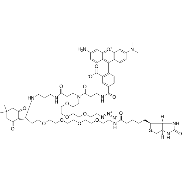 Biotin-PEG4-Dde-TAMRA-PEG3-Azide图片