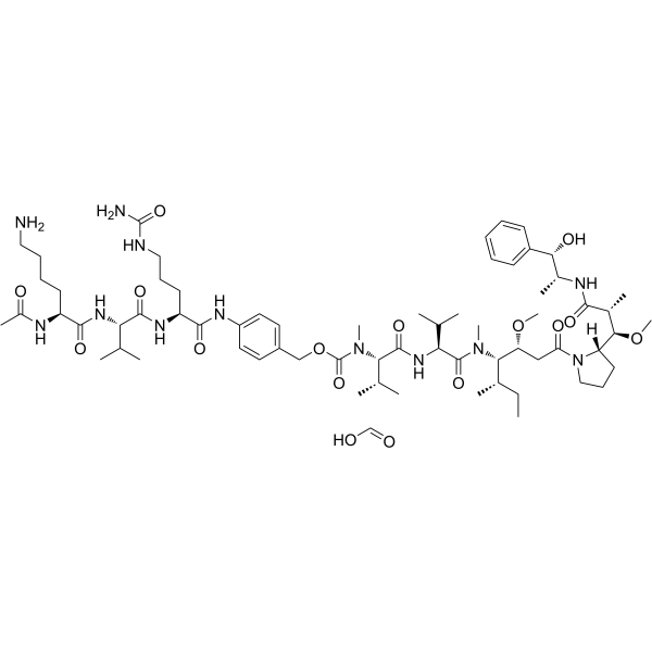 Ac-Lys-Val-Cit-PABC-MMAE formic图片