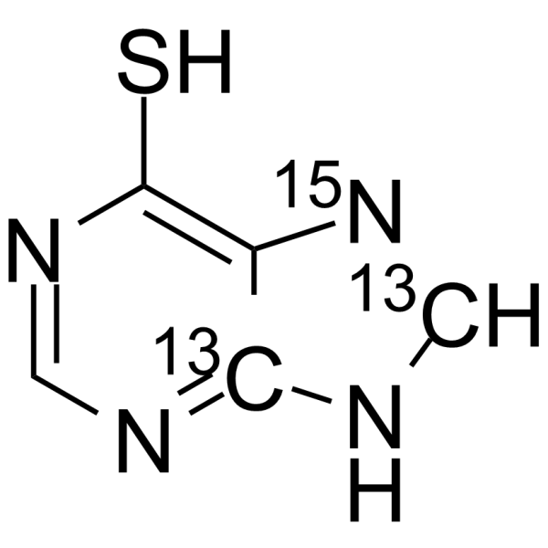 6-Mercaptopurine-13C2,15NͼƬ