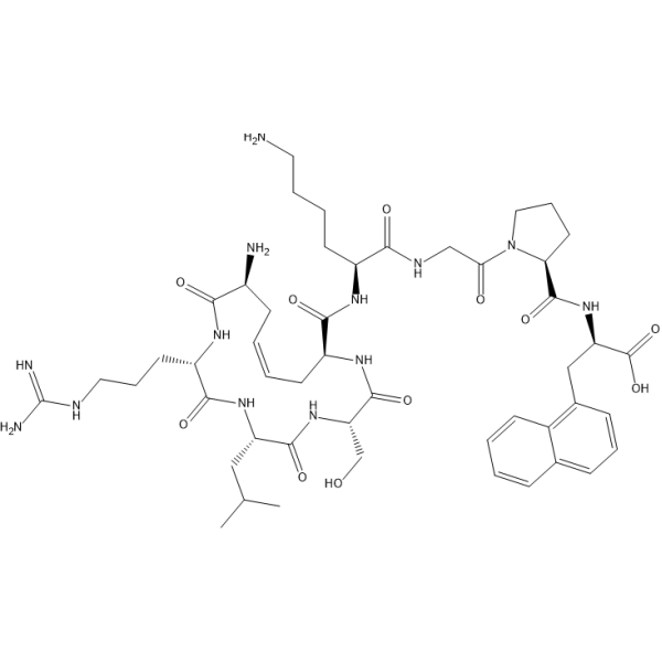 NH2-c[X-R-L-S-X]-K-G-P-(D-1Nal)ͼƬ