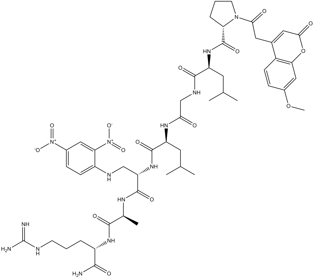 7-Methoxycoumarin-4-acetyl-P-L-G-L--(2,4-dinitrophenylamino)A-R amideͼƬ