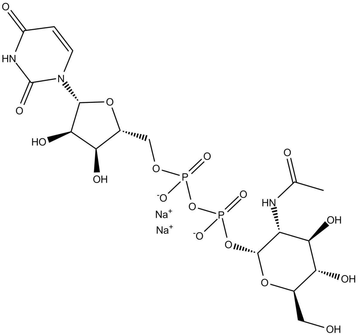 UDP-N-acetyl-D-glucosamine(sodium salt)ͼƬ