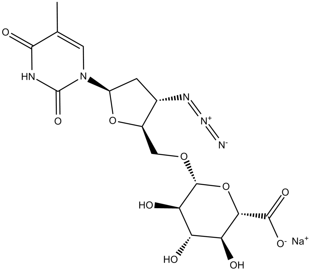 3'-Azido-3'-deoxythymidine-D-glucuronide(sodium salt)ͼƬ